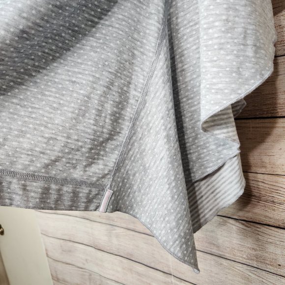 Cabi Women's Sweater Size M/L Gray White Open Front Circle Cardigan - Picture 7 of 15